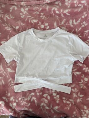NVGTN White Cropped Tee